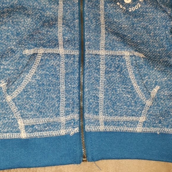 True Religion | Baby/ Kids Zip Up Hoodie Sweatshirt Marled Blue Size 24 months - Picture 7 of 10